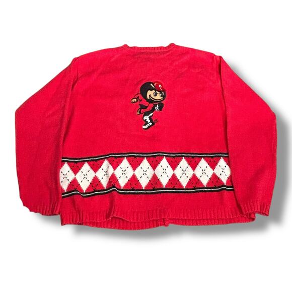 Vintage Ohio State Buckeyes Collegiate Football Button  Knit Cardigan Sweater - Picture 2 of 14